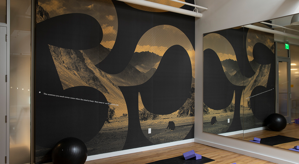 Our studio’s floor-to-ceiling mirror allows you to see your form from every angle.